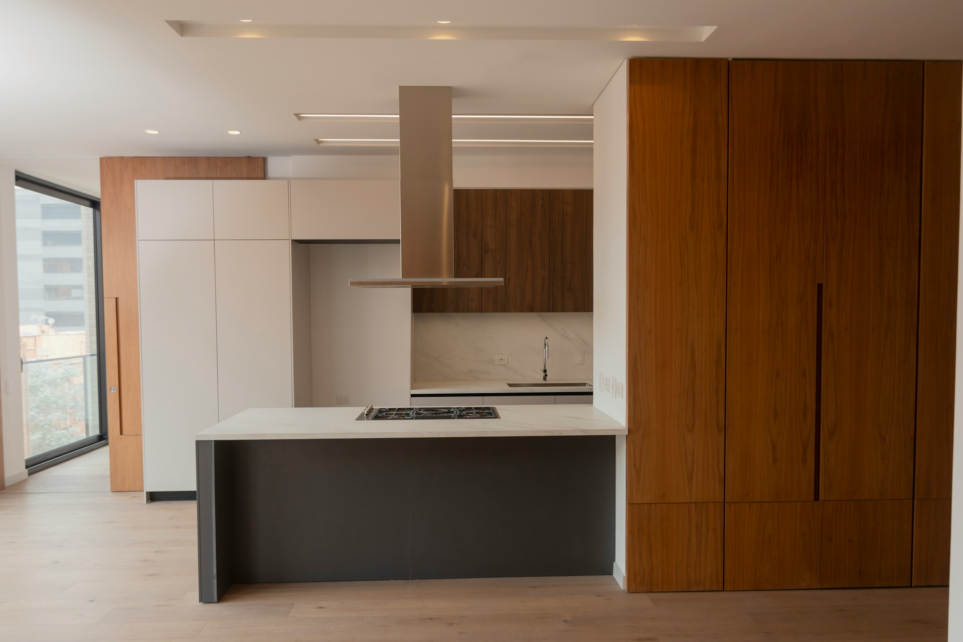Kitchen with window natural light