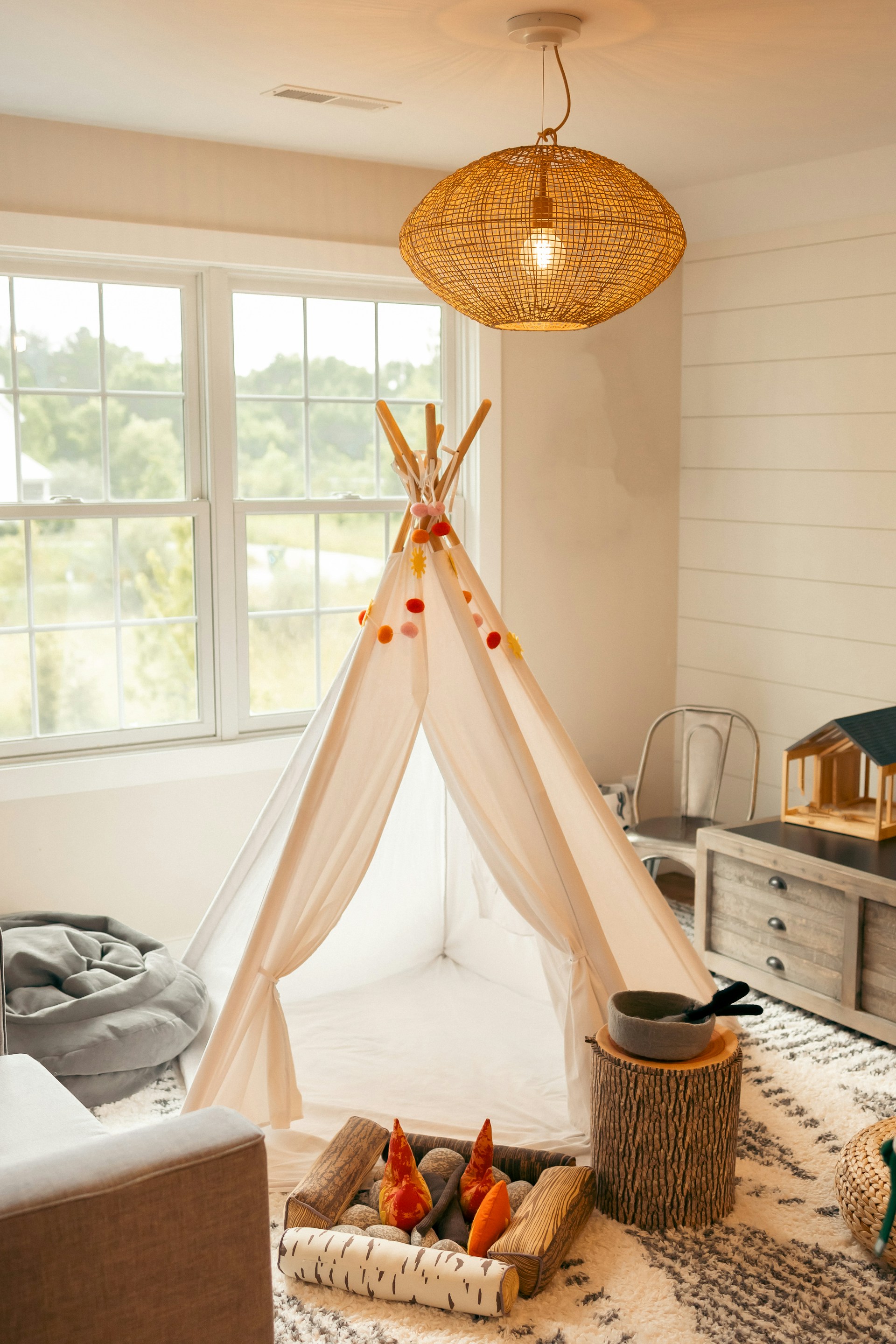 Creative bedroom with unique decor