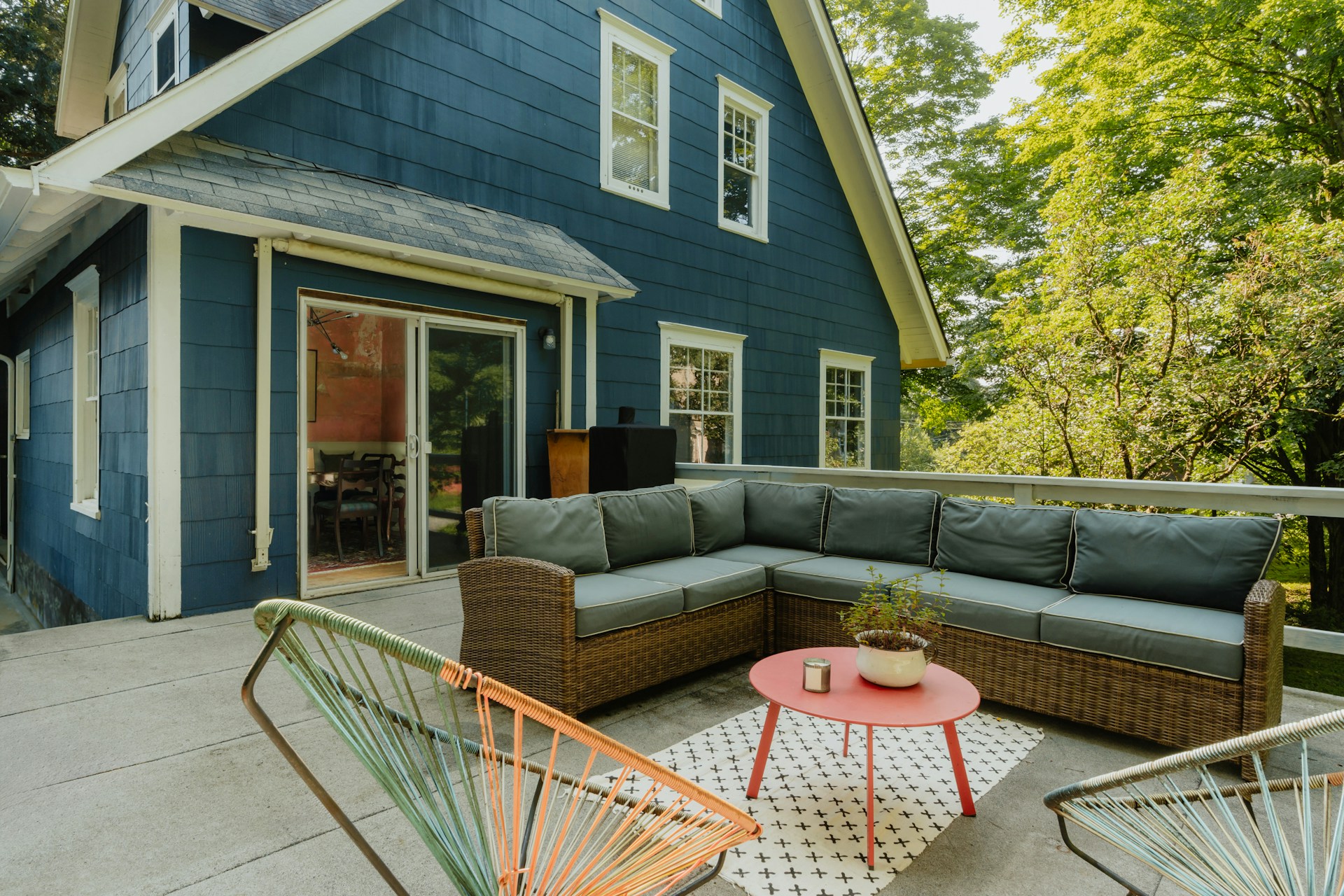 Outdoor patio seating area