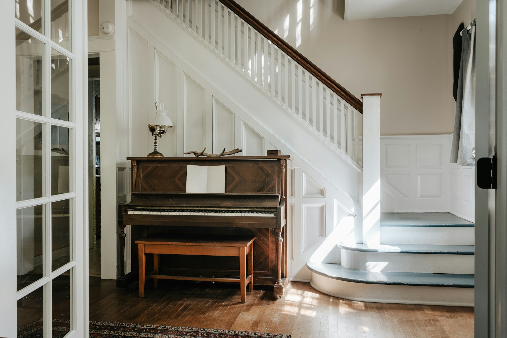 Music room with piano